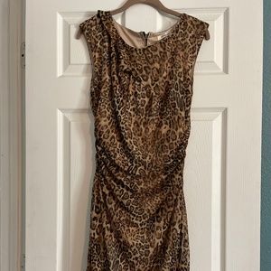Leopard print dress large nwt